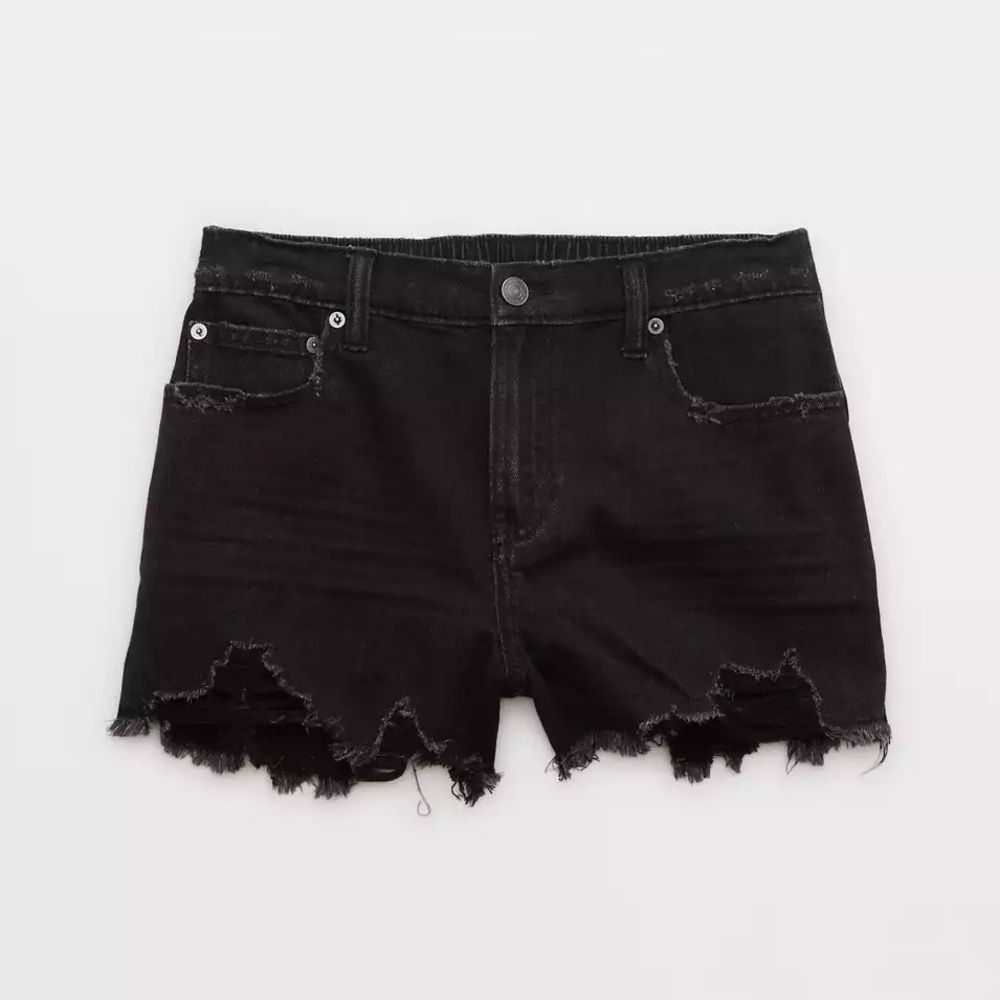 Aerie Daydream Denim Shorts in Charcoal Ash | Size XL
